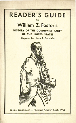 William Z. ~Oster's - HISTORY of the COMMUNIST PARTY of the UNITED STATES (Prepared by Henry T