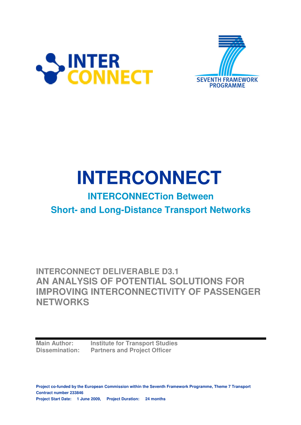 INTERCONNECT Interconnection Between Short- and Long-Distance Transport Networks