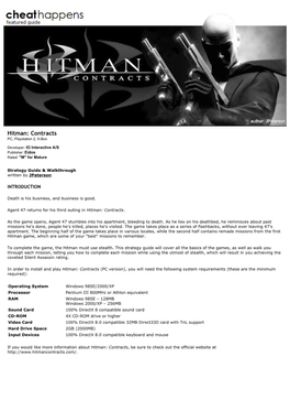 Hitman: Contracts PC, Playstation 2, X-Box