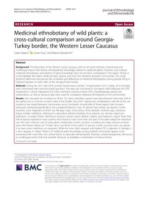Medicinal Ethnobotany of Wild Plants