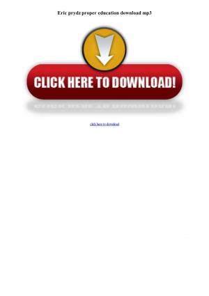 Eric Prydz Proper Education Download Mp3