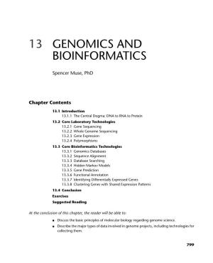 13 Genomics and Bioinformatics