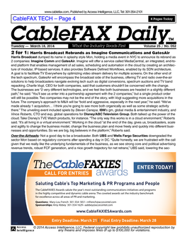 Cablefax Dailytm Cablefax Dailytm