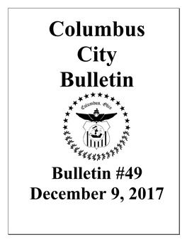 Bulletin #49 December 9, 2017