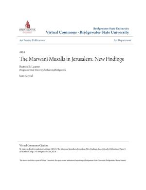 The Marwani Musalla in Jerusalem