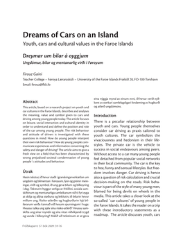 Dreams of Cars on an Island Youth, Cars and Cultural Values in the Faroe Islands