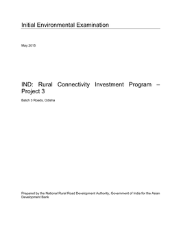IND: Rural Connectivity Investment Program – Project 3