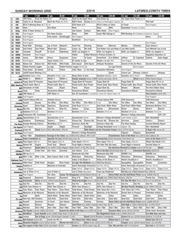 Sunday Morning Grid 2/3/19 Latimes.Com/Tv Times