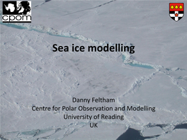 Sea Ice Modelling