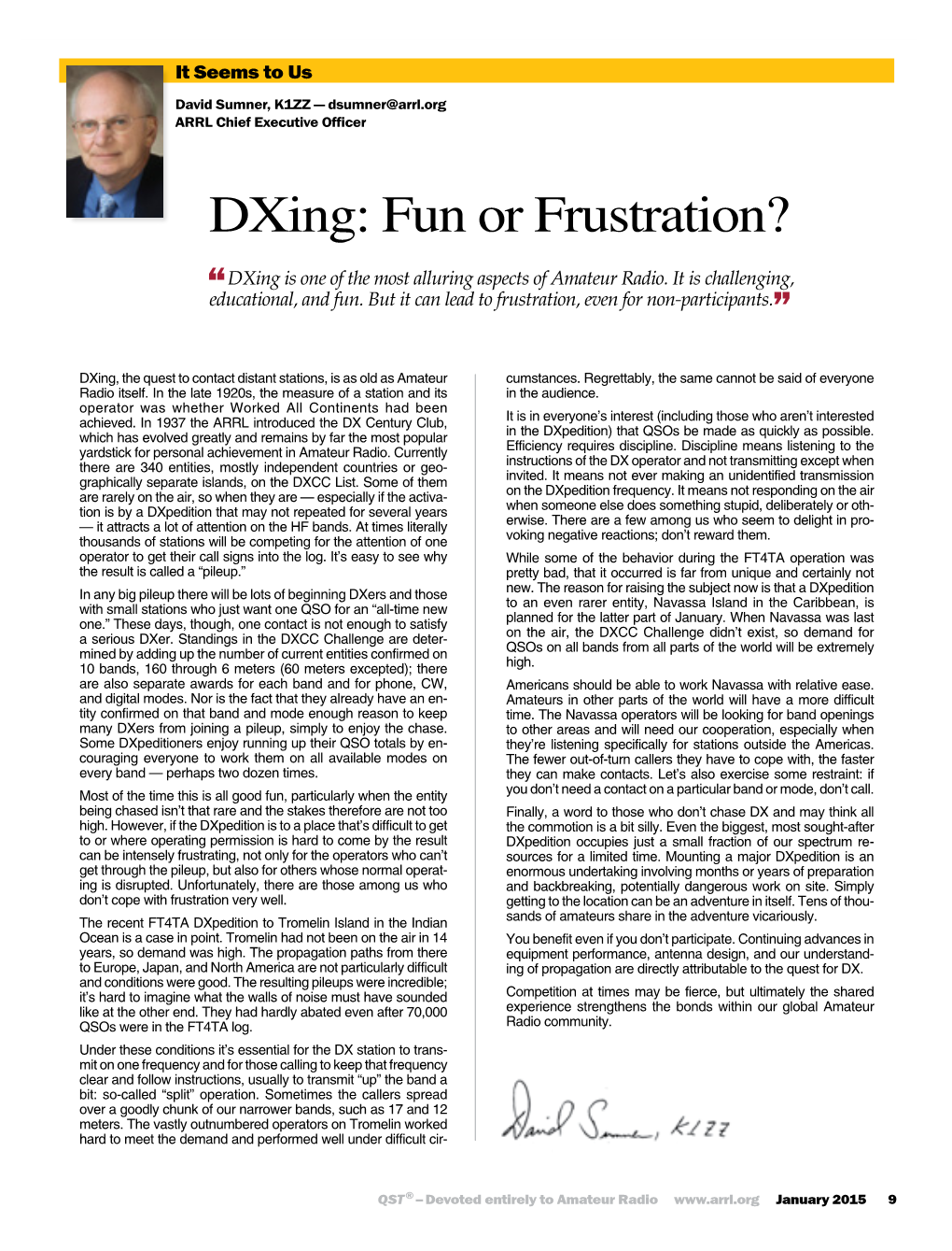 Dxing: Fun Or Frustration? “Dxing Is One of the Most Alluring Aspects of Amateur Radio