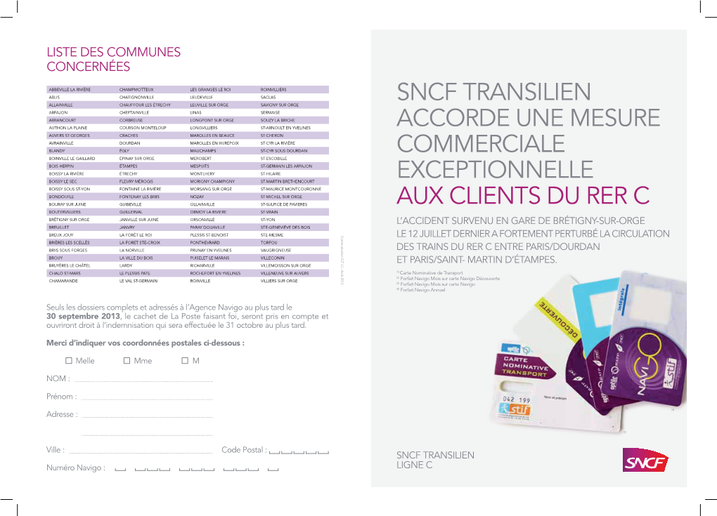 Sncf Transilien Accorde Une Mesure Commerciale