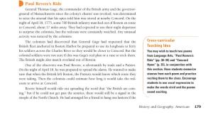 Paul Revere's Ride Cross-Curricular Teaching Idea