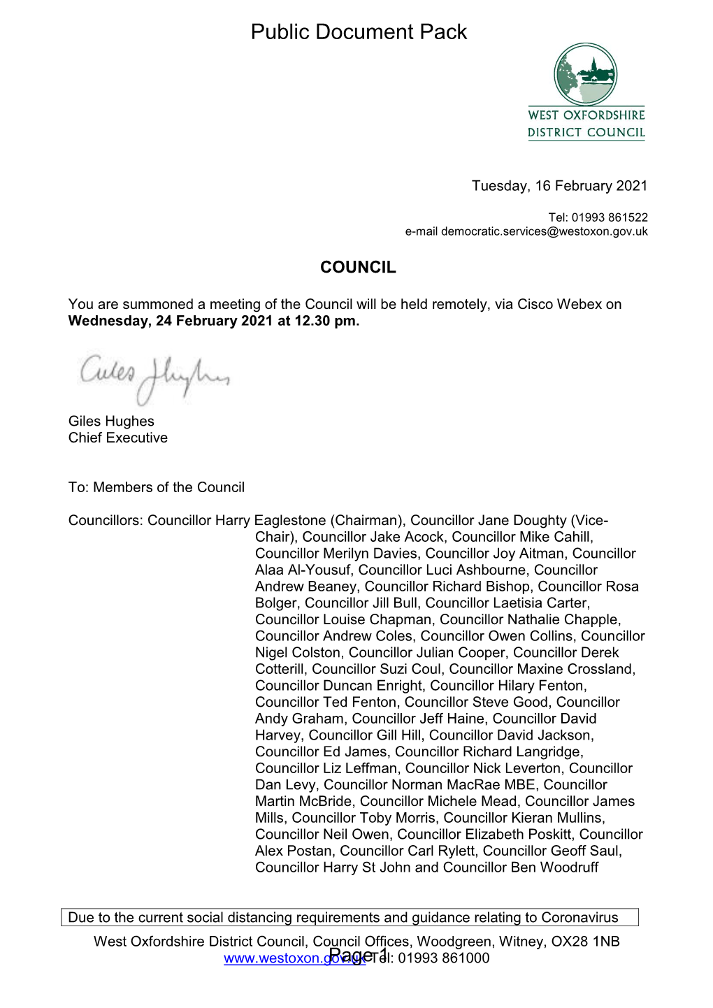 (Public Pack)Agenda Document for Council, 24/02/2021 12:30