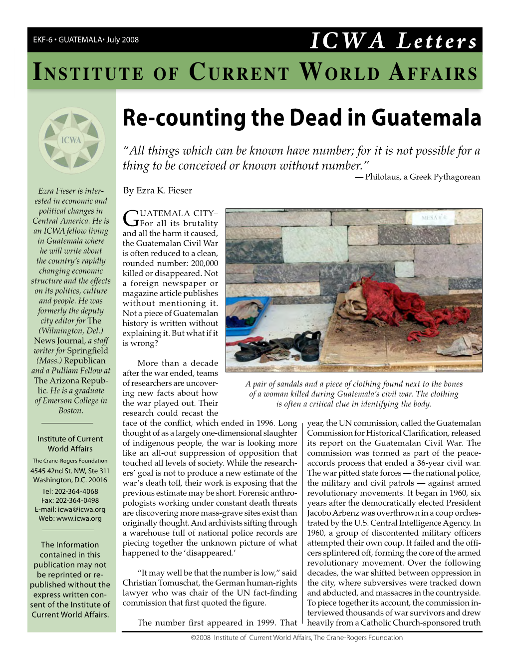 Re-Counting the Dead in Guatemala
