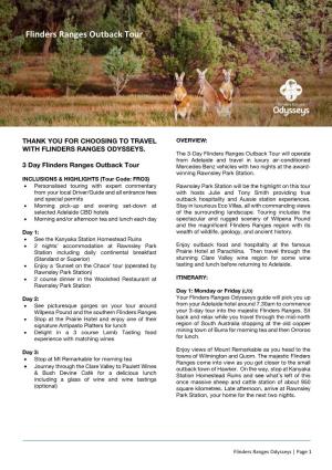 Flinders Ranges Outback Tour