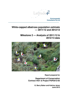 White-Capped Albatross Population Estimate — 2011/12 and 2012/13