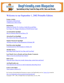 Welcome to Our September 1, 2002 Printable Edition