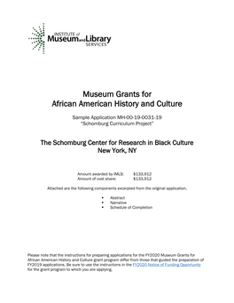 MH-00-19-0031-19 the Schomburg Center for Research in Black Culture