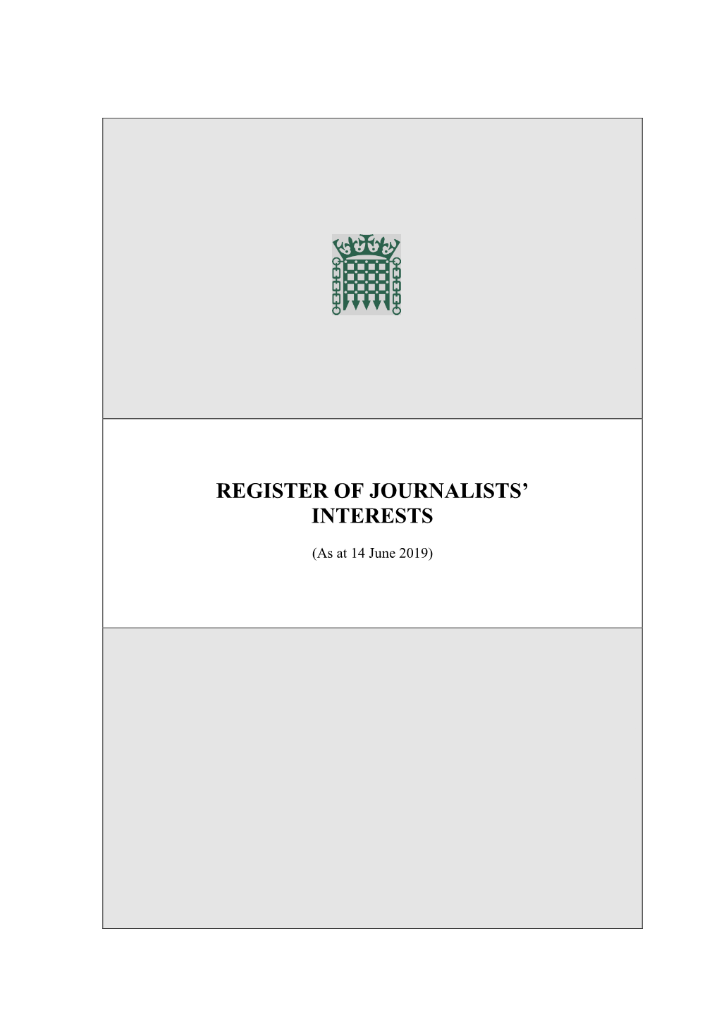 Register of Journalists' Interests