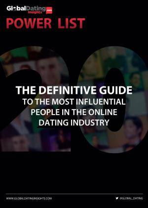 The Definitive Guide to the Most Influential People in the Online Dating Industry