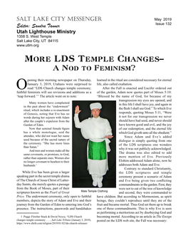 132 Salt Lake City Messenger: More LDS Temple Changes—A Nod to Feminism?
