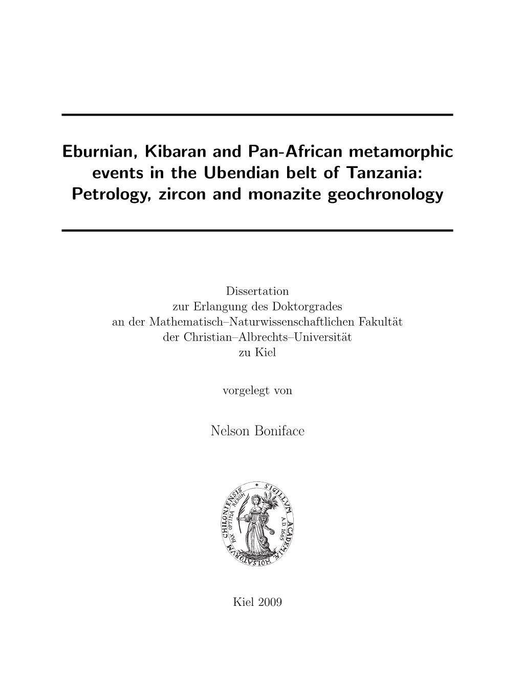 Petrology, Zircon and Monazite Geochronology