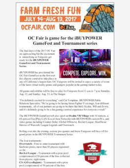 OC Fair Is Game for the Ibuypower Gamefest and Tournament Series