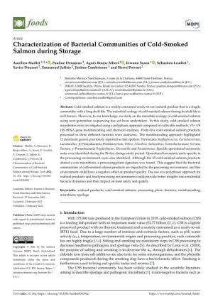 Characterization of Bacterial Communities of Cold-Smoked Salmon During Storage