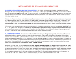 Introduction to Organic Nomenclature