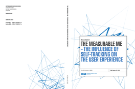 The Measurable Me – the Influence of Self-Tracking on the User Experience