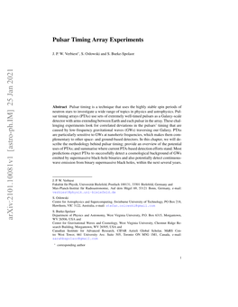 Pulsar Timing Array Experiments 3