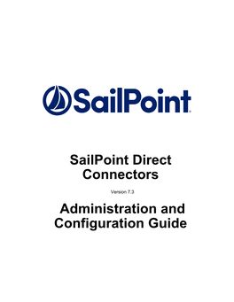 Sailpoint Direct Connectors Administration and Configuration Guide for Version 7.3