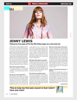 Jenny Lewis Taking Her Time Pays Off for the Rilo Kiley Singer on a New Solo Set