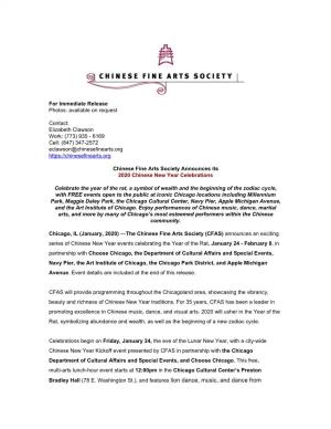 CFAS Chinese New Year Press Release 2020