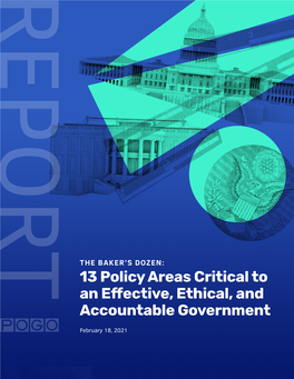 13 Policy Areas Critical to an Effective, Ethical, and Accountable Government
