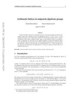 Arithmetic Lattices in Unipotent Algebraic Groups 2