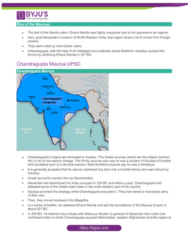 Chandragupta Maurya UPSC Chandragupta Maurya