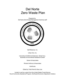 Del Norte Zero Waste Plan