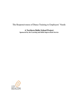 The Responsiveness of Dance Training to Employers' Needs