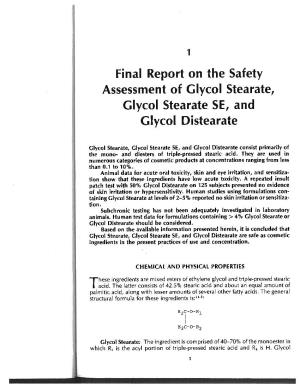 Final Report on the Safety Assessment of Glycol Stearate, Glycol Stearate SE, and Glycol Distearate