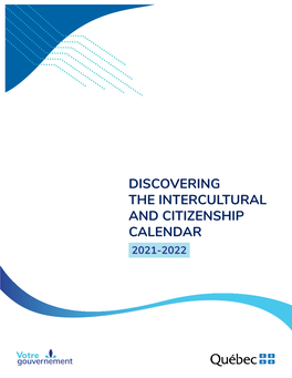Discovering the Intercultural and Citizenship Calendar 2021-2022
