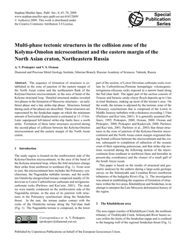 Multi-Phase Tectonic Structures in the Collision Zone of the Kolyma-Omolon Microcontinent and the Eastern Margin of the North Asian Craton, Northeastern Russia