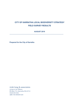 Download the Local Biodiversity Strategy Report Here