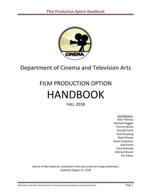 Film Production Option Handbook