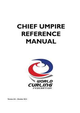 Chief Umpire Reference Manual