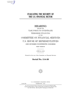 Evaluating the Security of the U.S. Financial Sector