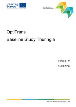 Optitrans Baseline Study Thuringia