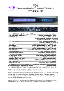 TC-6 LTC-Midi-USB Display/Converter 26/09/2017 2