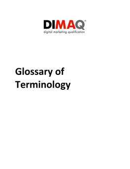 Glossary of Terminology