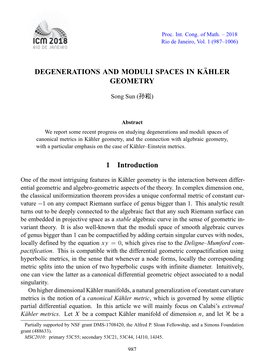 Degenerations and Moduli Spaces in Kahler Geometry